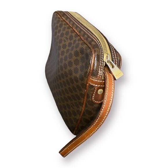 Celine Macadam Dark Wristlet Clutch Authentic Summer Bag - Picture 3 of 9